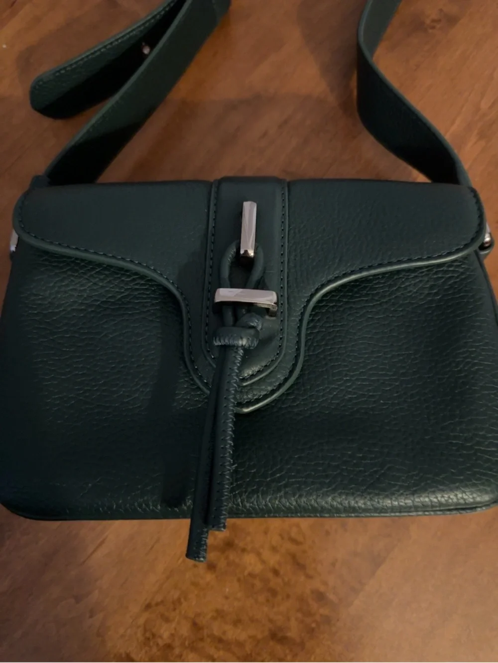 Vince Camuto Genuine Leather Crossbody Bag Dark Green NWOT